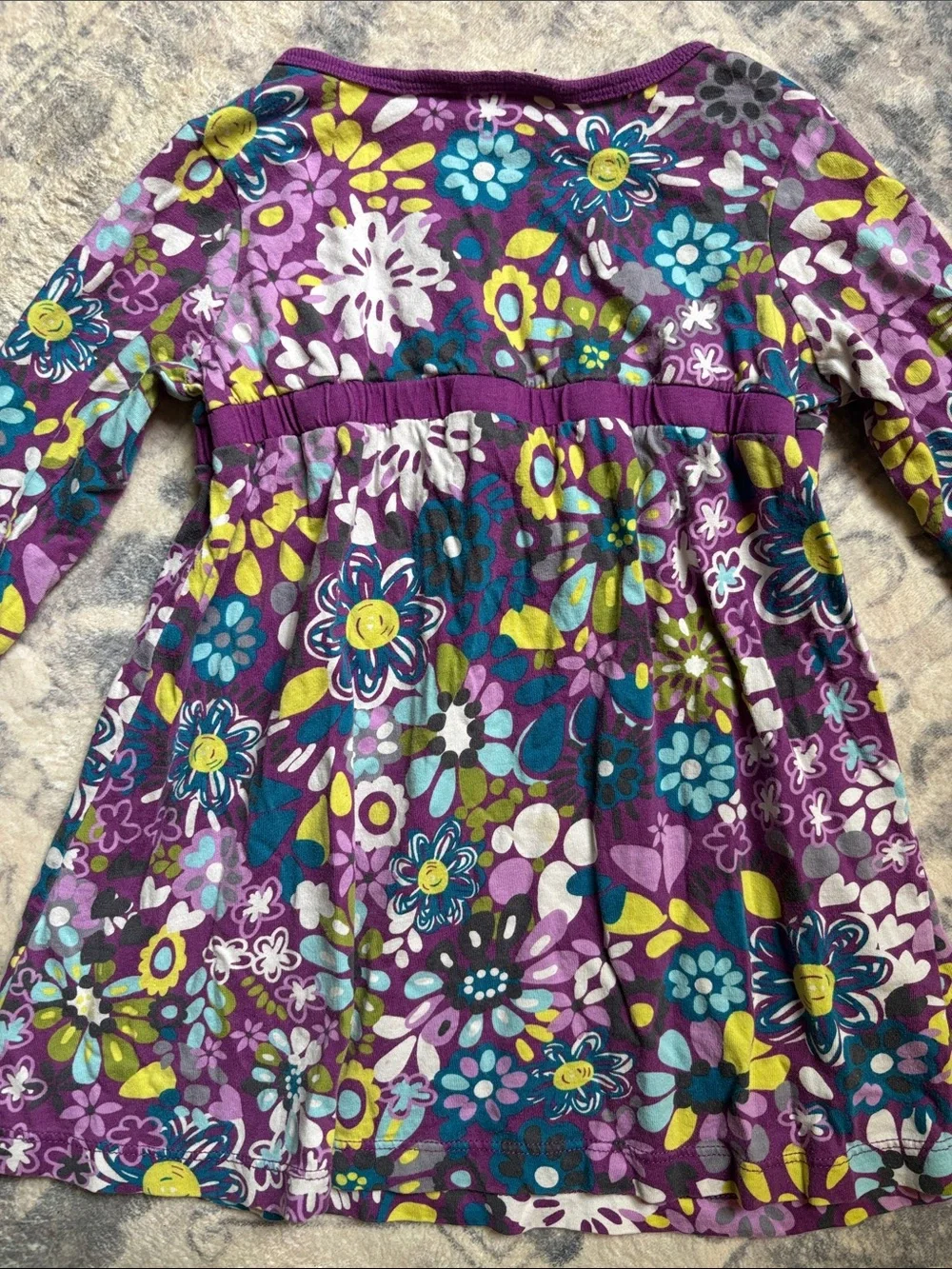 The Children's Place Purple Floral Long-Sleeve Dress for Kids